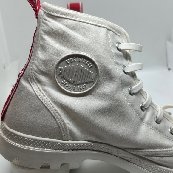 HIGH-TOP PAMPA DARE WHITE CANVAS BOOTS BY PALLADIUM main image 7